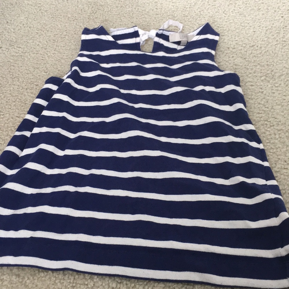 Loft Striped tank top with bow on back